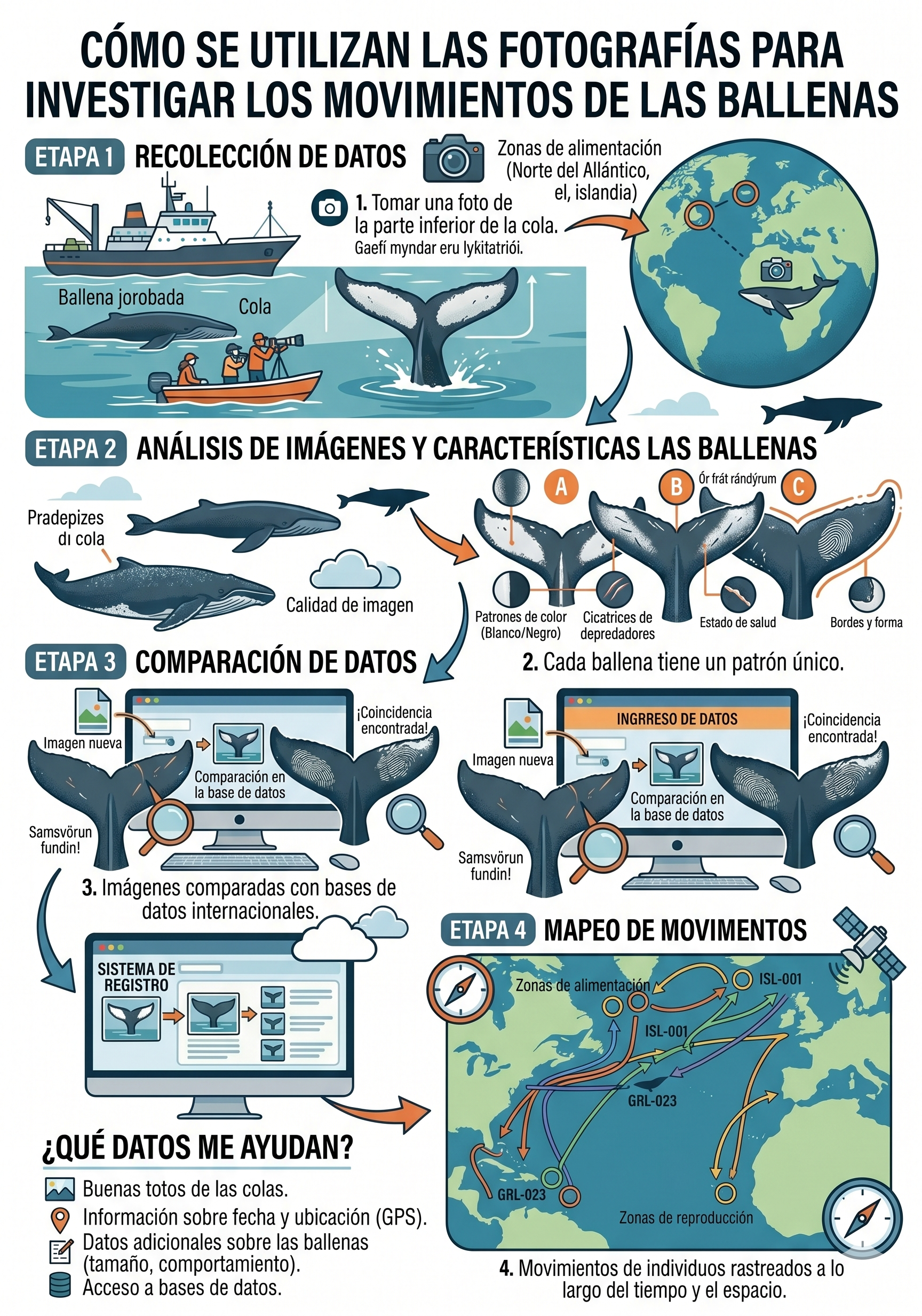 Cómo estudiar ballenas con fotos